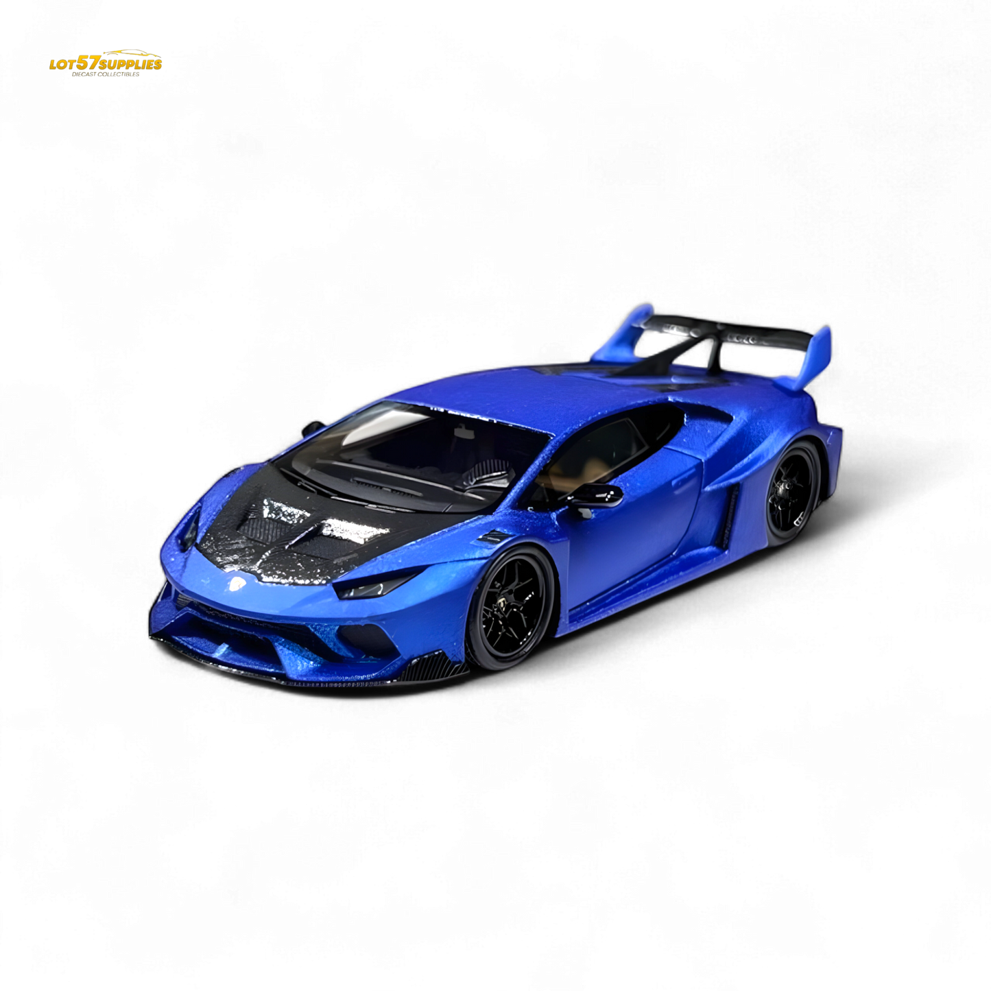 Flame Huracan LP610-4 LWBK WideBody Resin - MATTE BLUE LBWK 1:64