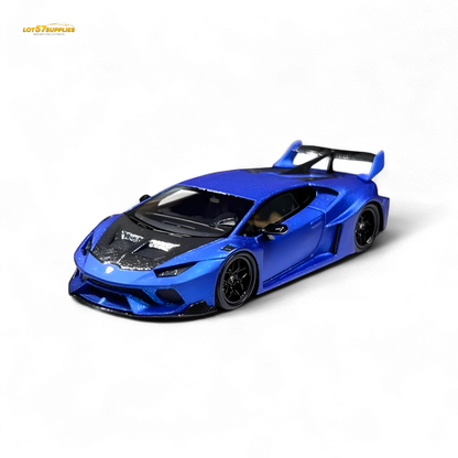 Flame Huracan LP610-4 LWBK WideBody Resin - MATTE BLUE LBWK 1:64