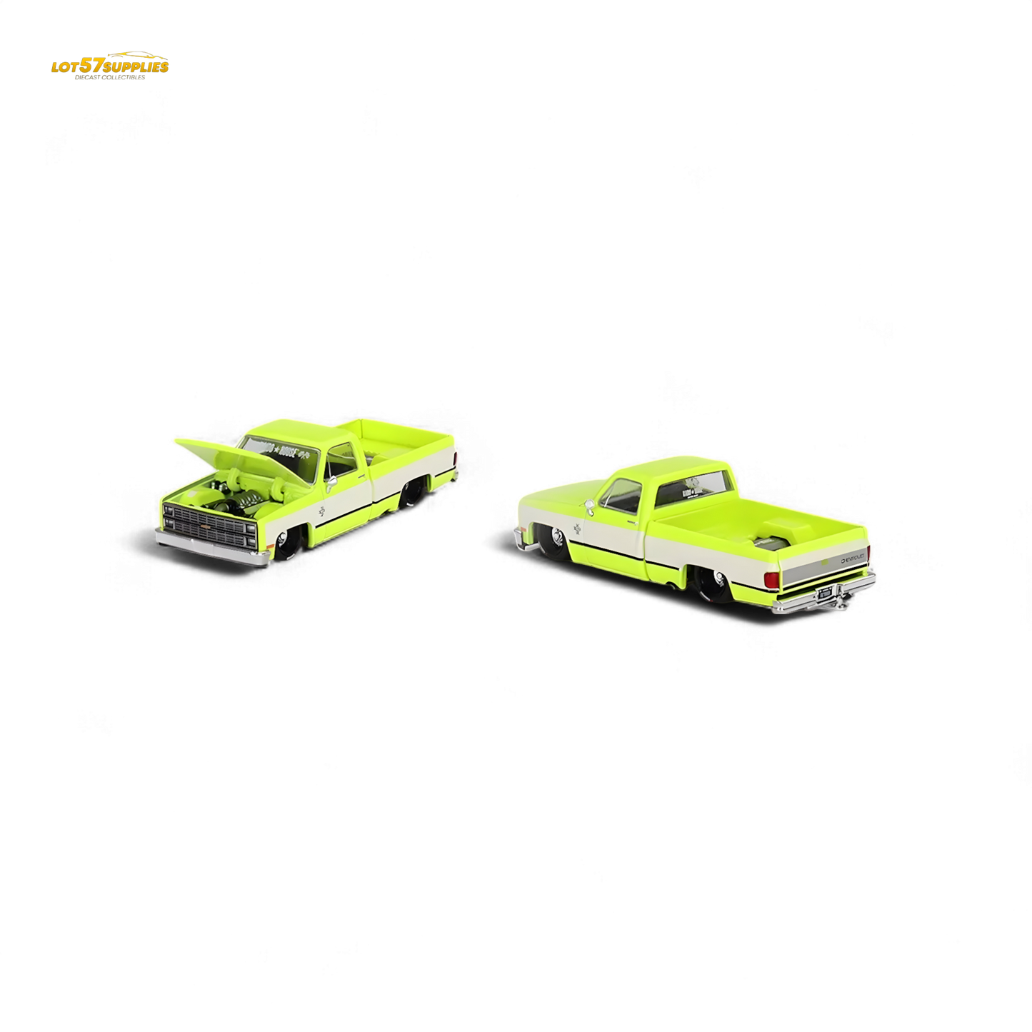 Mini GT x Kaido House Chevrolet Silverado FLO YELLOW 1:64 KHMG112