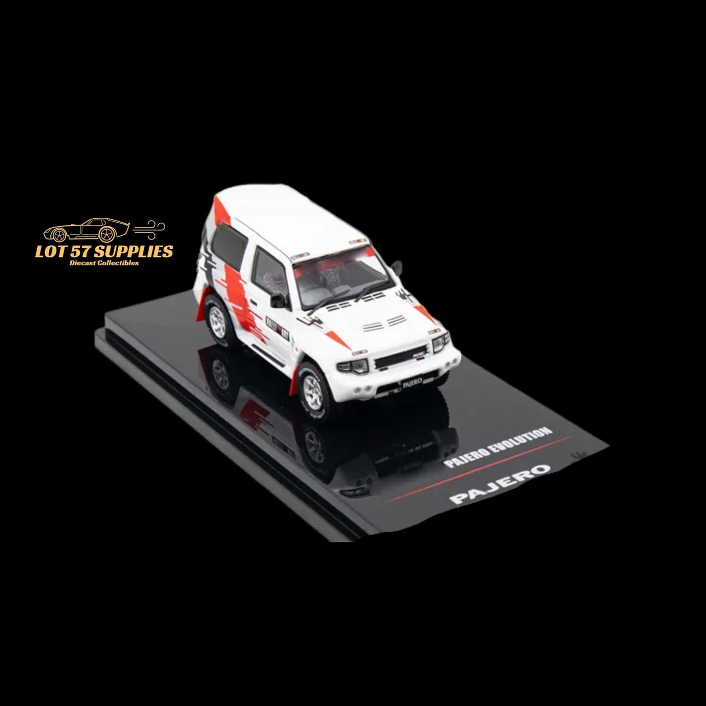 Inno64 Mitsubishi Pajero Evolution "RALLIART" in White 1:64 IN64-EVOP-RAWHI