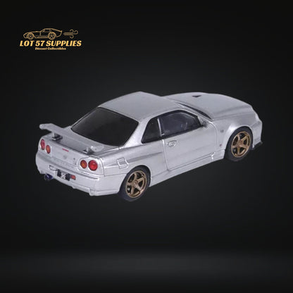 INNO64 Nissan Skyline GT-R R34 V-SPEC II Silver 1:64