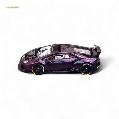 King Model Lamborghini Huracan LP610 LB 1.0 Purple Carbon Fiber 1:64