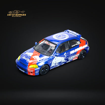 INNO64 Honda Civic Type-R EK9 NO GOOD RACING Red Bull Livery 1:64