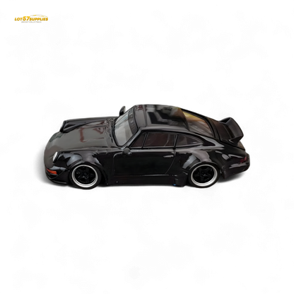 Flame Porsche 964 RWB Ducktail Gloss Black 1:64