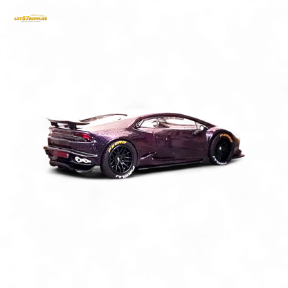 King Model Lamborghini Huracan LP610 Purple Carbon Fiber 1:64