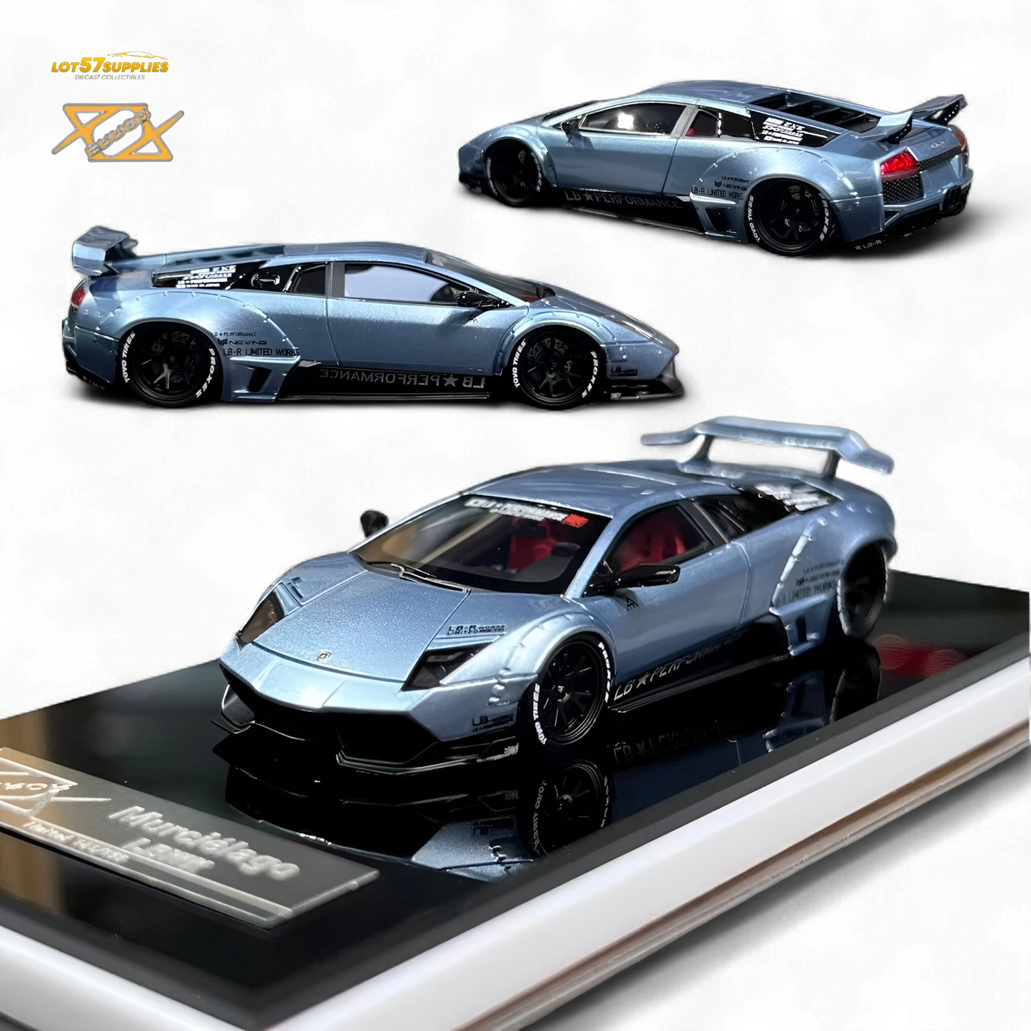 Error404 Lamborghini Murcielago LBWK - Ice Blue Low Tail 1:64