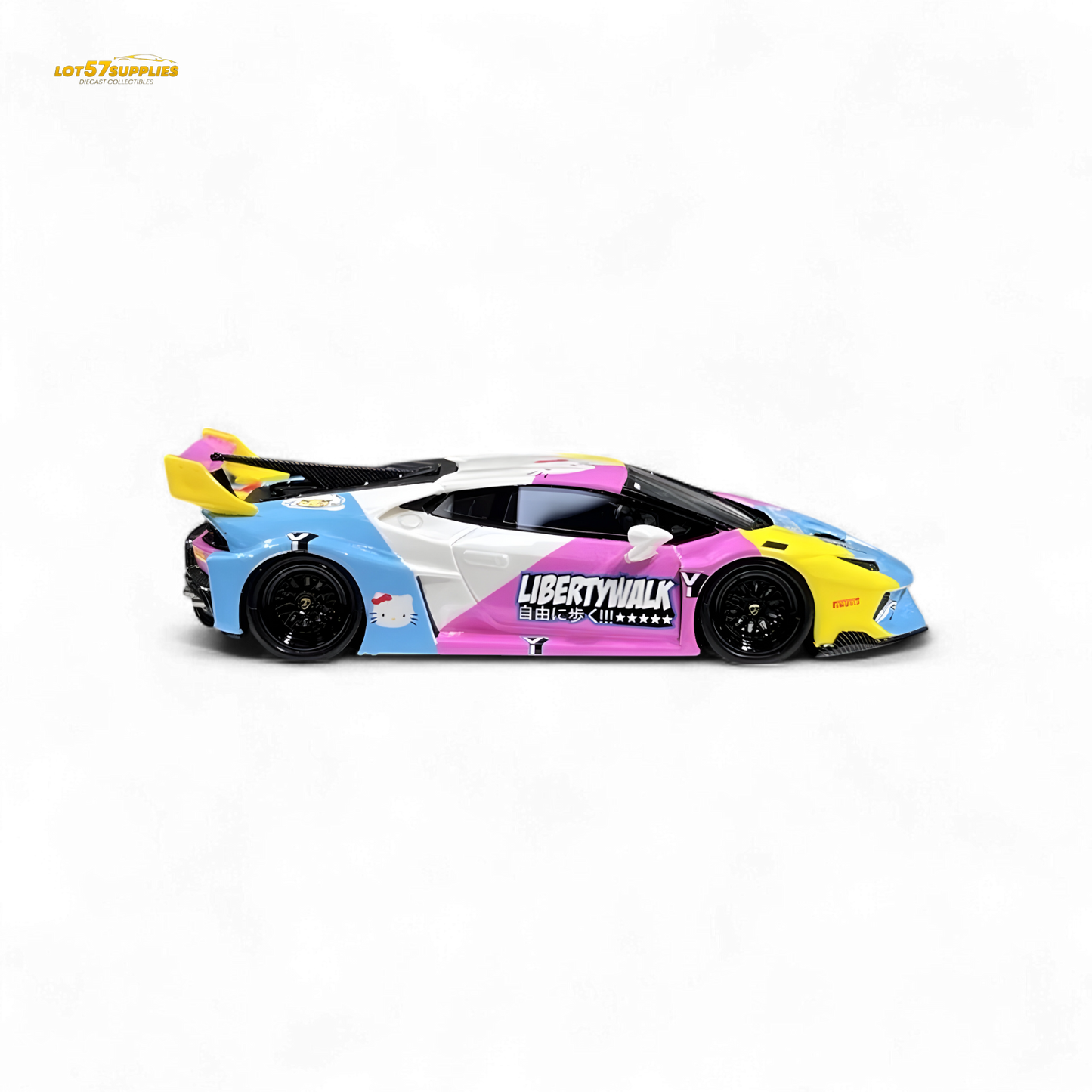 Flame Huracan LP610-4 LWBK WideBody Resin - HELLO K I T T Y LBWK 1:64