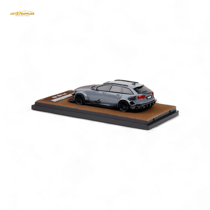 Qidian Model Audi RS6 Avant (C7) Crock Station wagon DTM Wide-Body Modified - Cement Grey 1/64