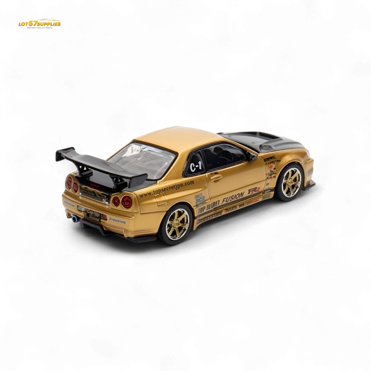 Inno64 TOP SECRET R34 GT-R - Gold 1:64