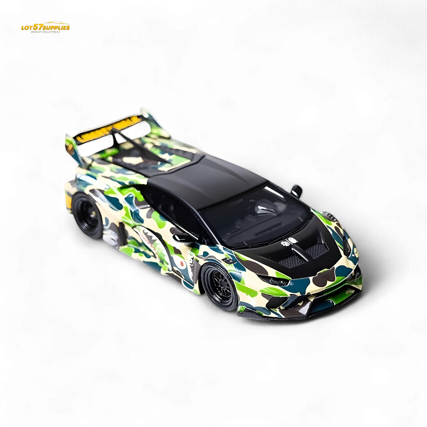 Flame Huracan LP610-4 LWBK WideBody Resin - CAMOUFLAGE 1:64