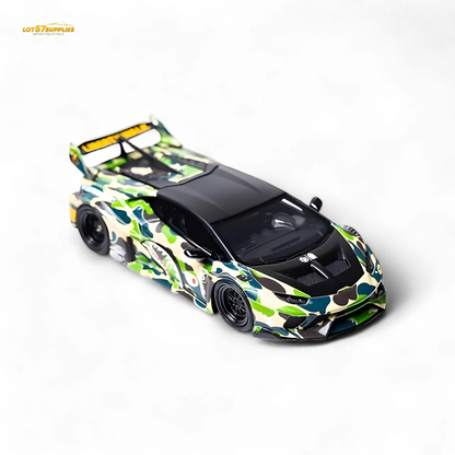 Flame Huracan LP610-4 LWBK WideBody Resin - CAMOUFLAGE 1:64