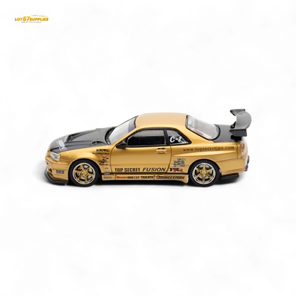 Inno64 TOP SECRET R34 GT-R - Gold 1:64