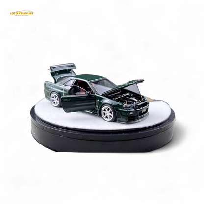 PGM Nissan GTR R34 Z-TUNE - British Green 1:64 Luxury Box 1:64