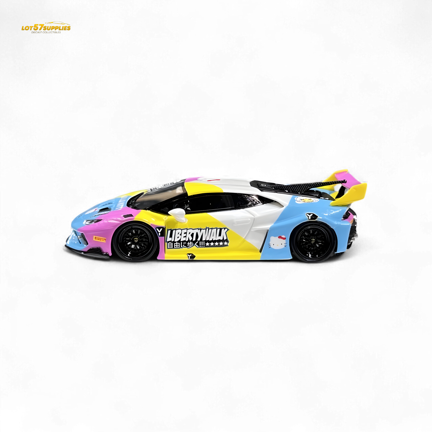 Flame Huracan LP610-4 LWBK WideBody Resin - HELLO K I T T Y LBWK 1:64