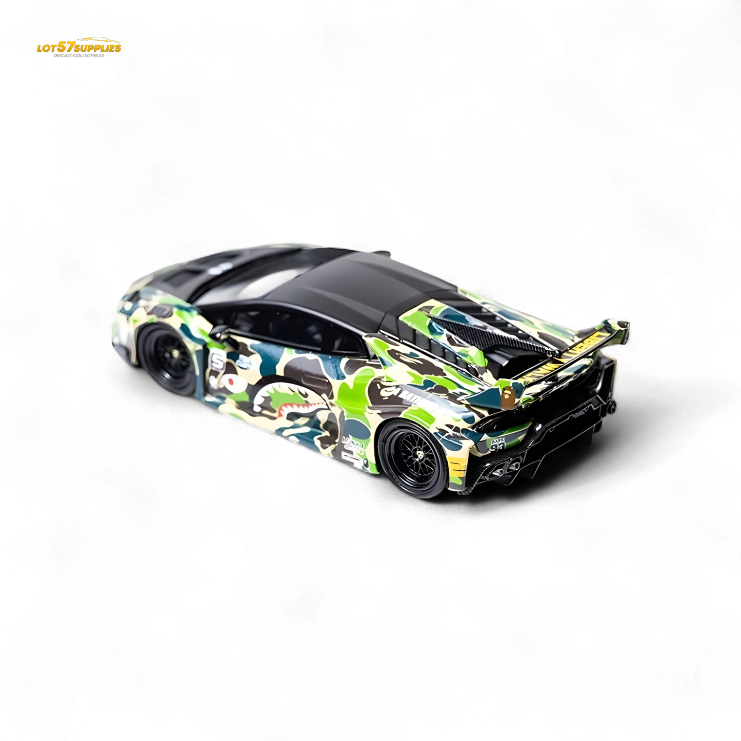 Flame Huracan LP610-4 LWBK WideBody Resin - CAMOUFLAGE 1:64