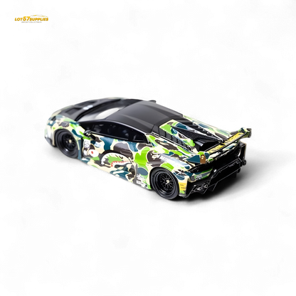 Flame Huracan LP610-4 LWBK WideBody Resin - CAMOUFLAGE 1:64