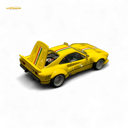 Hone Model 64 288GTO Wide-Body Latte Art Yellow 1:64