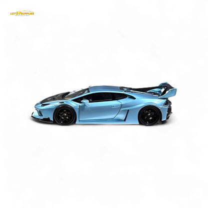 Flame Huracan LP610-4 LWBK WideBody Resin - ICE BLUE LBWK 1:64