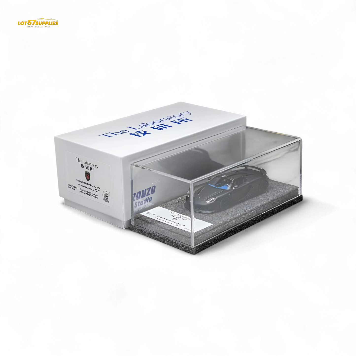 The Laboratory X ZONZO Gemballa Mirage GT MATTE BLACK 1:64 Resin