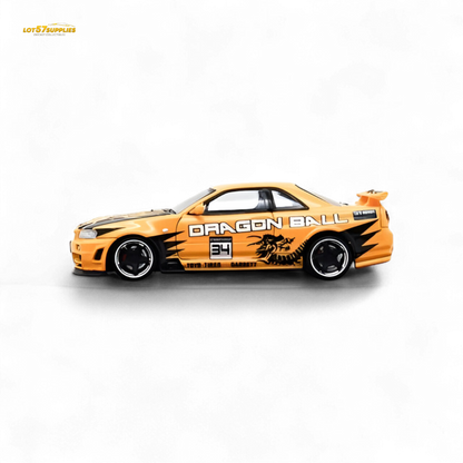 Fast Speed Skyline R34 GT-R Orange Dragon Z 1:64
