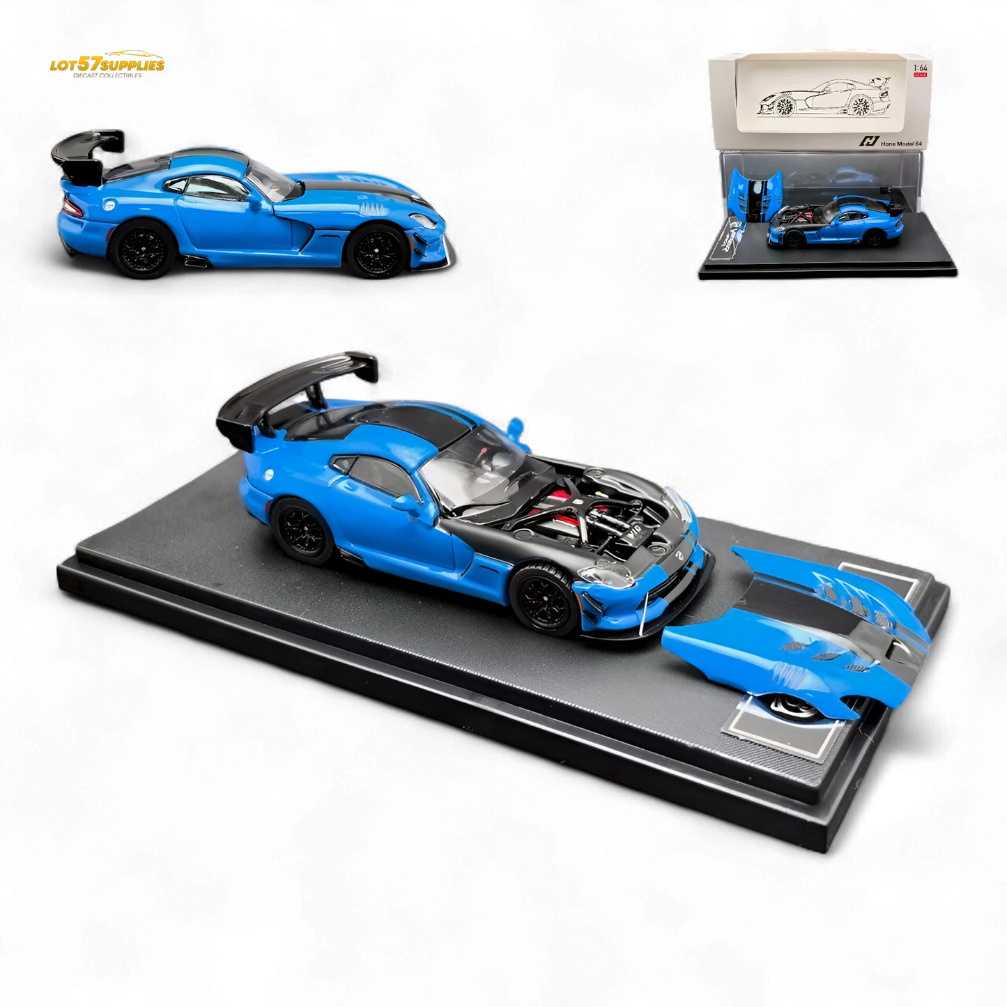 Hone Model Dodge VIPER ACR - Competition Blue 1:64