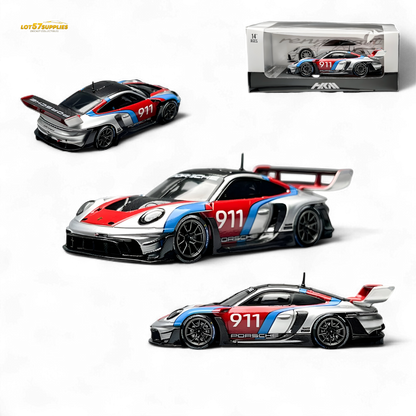 HKM Model Porsche 911 GT3 Rennsport Silver 1:64