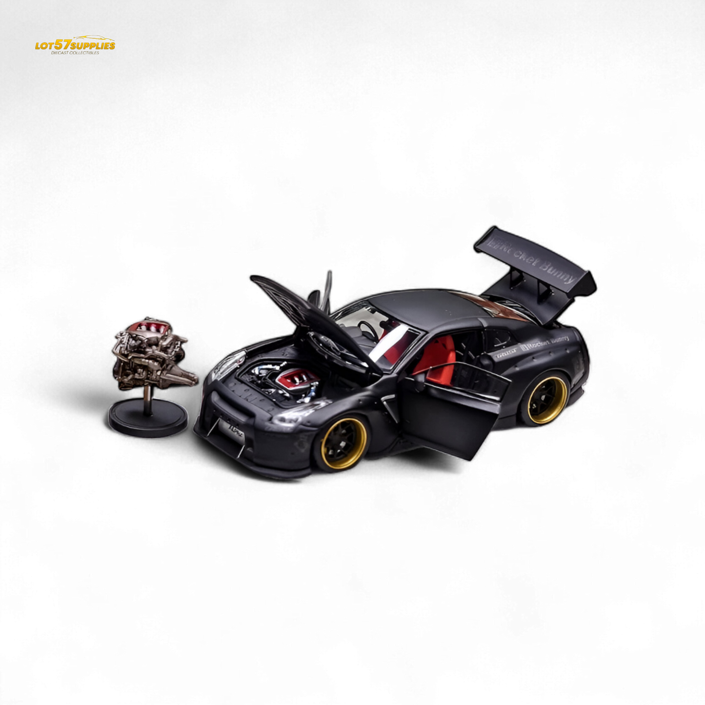 PGM Rocket Bunny R35 - Matte Black Luxury version 1:64