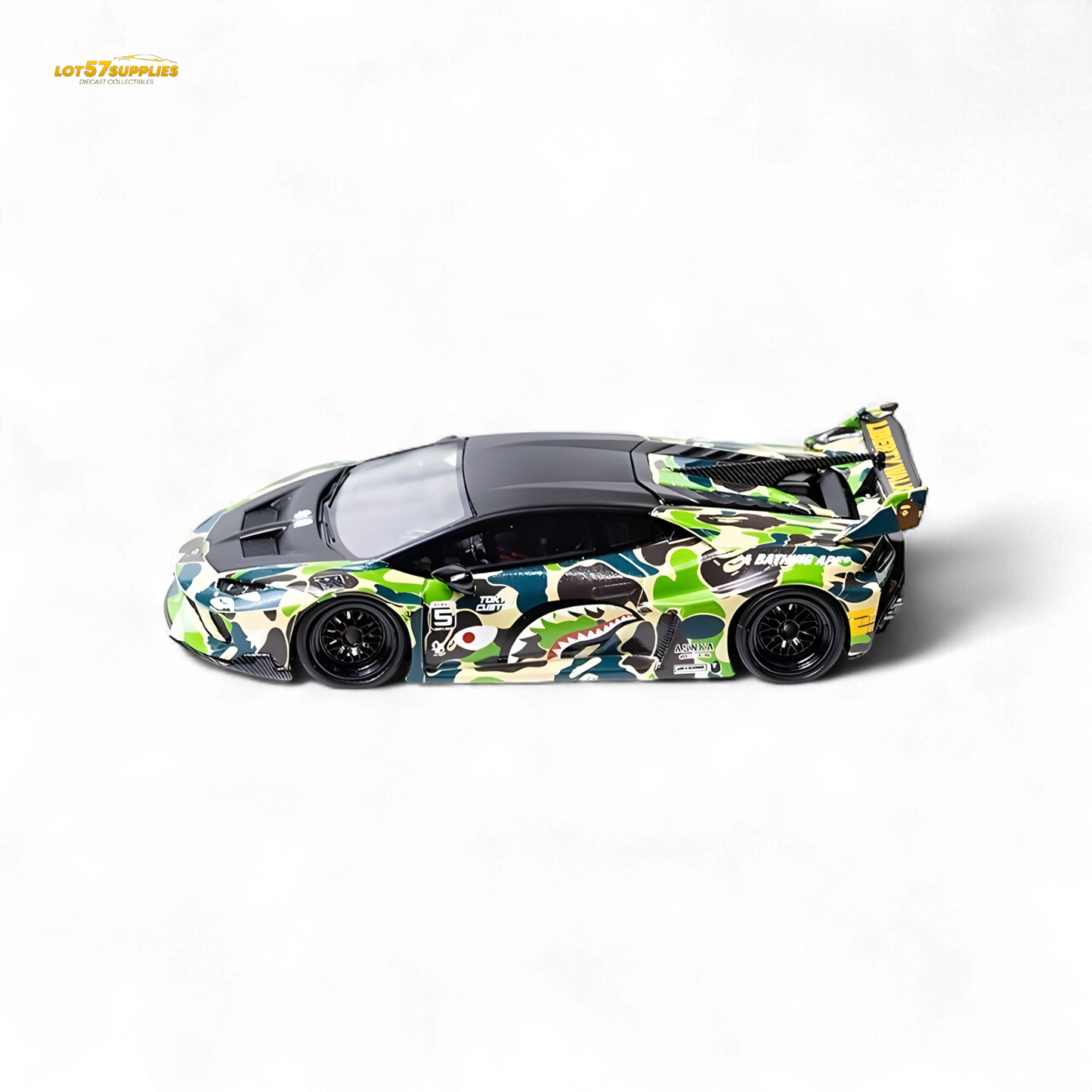 Flame Huracan LP610-4 LWBK WideBody Resin - CAMOUFLAGE 1:64