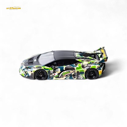 Flame Huracan LP610-4 LWBK WideBody Resin - CAMOUFLAGE 1:64