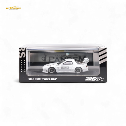 Inno64 MAZDA RX7 (FC3S) "PANDEM AERO" Hardcore Widebody Kit White 1:64