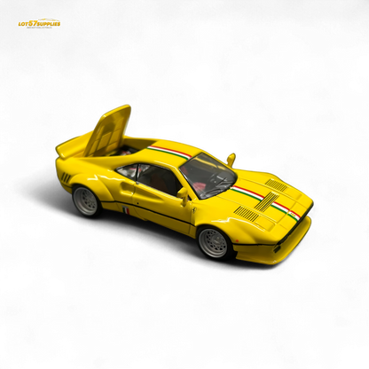 Hone Model 64 288GTO Wide-Body Latte Art Yellow 1:64
