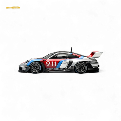 HKM Model Porsche 911 (992) GT3 R Rennsport Silver #911 1:64