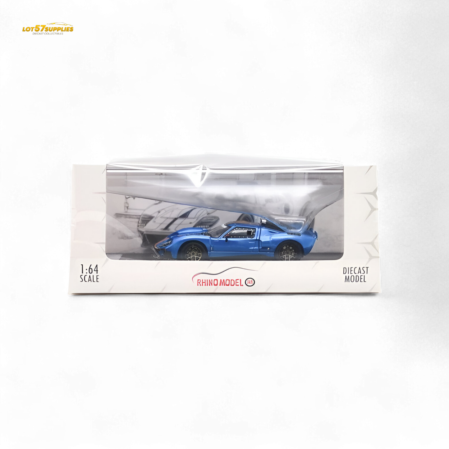 Rhino Model Ford GT40 Blue 1:64