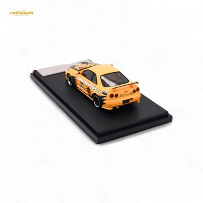Fast Speed Skyline R34 GT-R Orange Dragon Z 1:64