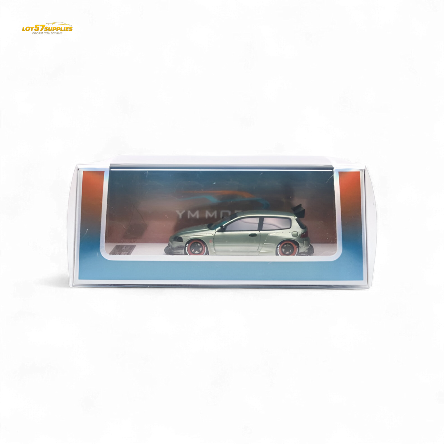 YM Model Honda Civic Pandem EG4 K20 Modified Bronze Green 1:64 Limited to 399 PCS