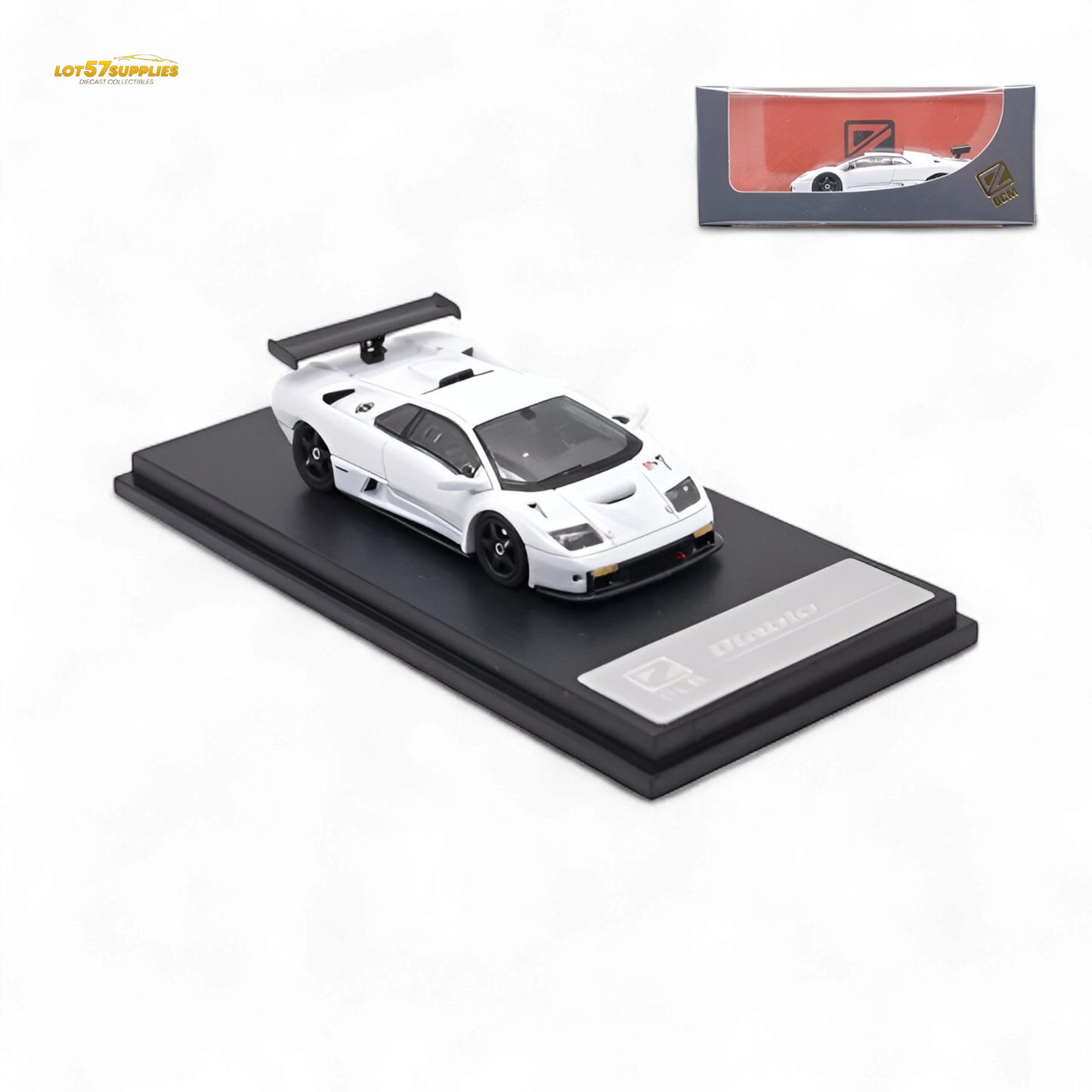 DCM Lamborghini Diablo GT-R White Diecast Model 1:64 Limited to 500 Pcs