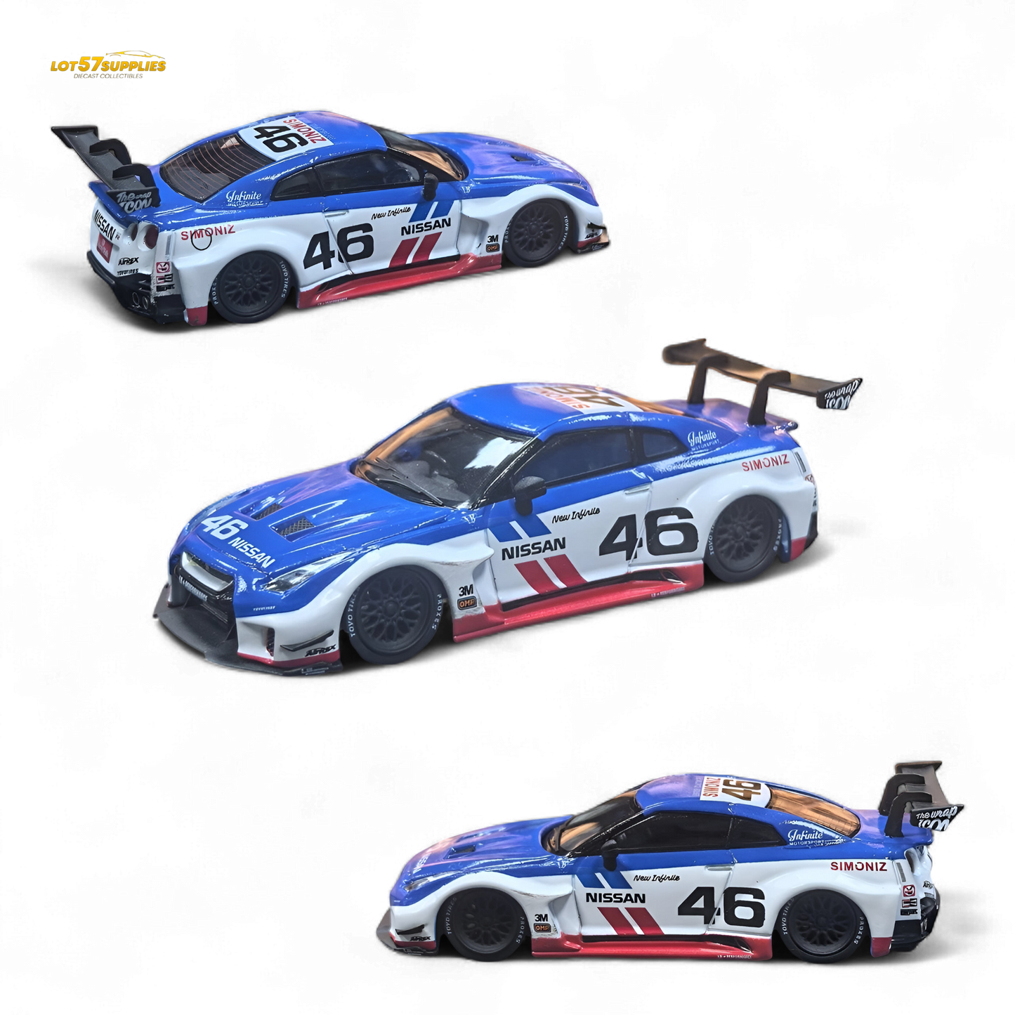 MC LB GTR R35 GT - BRE White Blue Top Livery 1:64