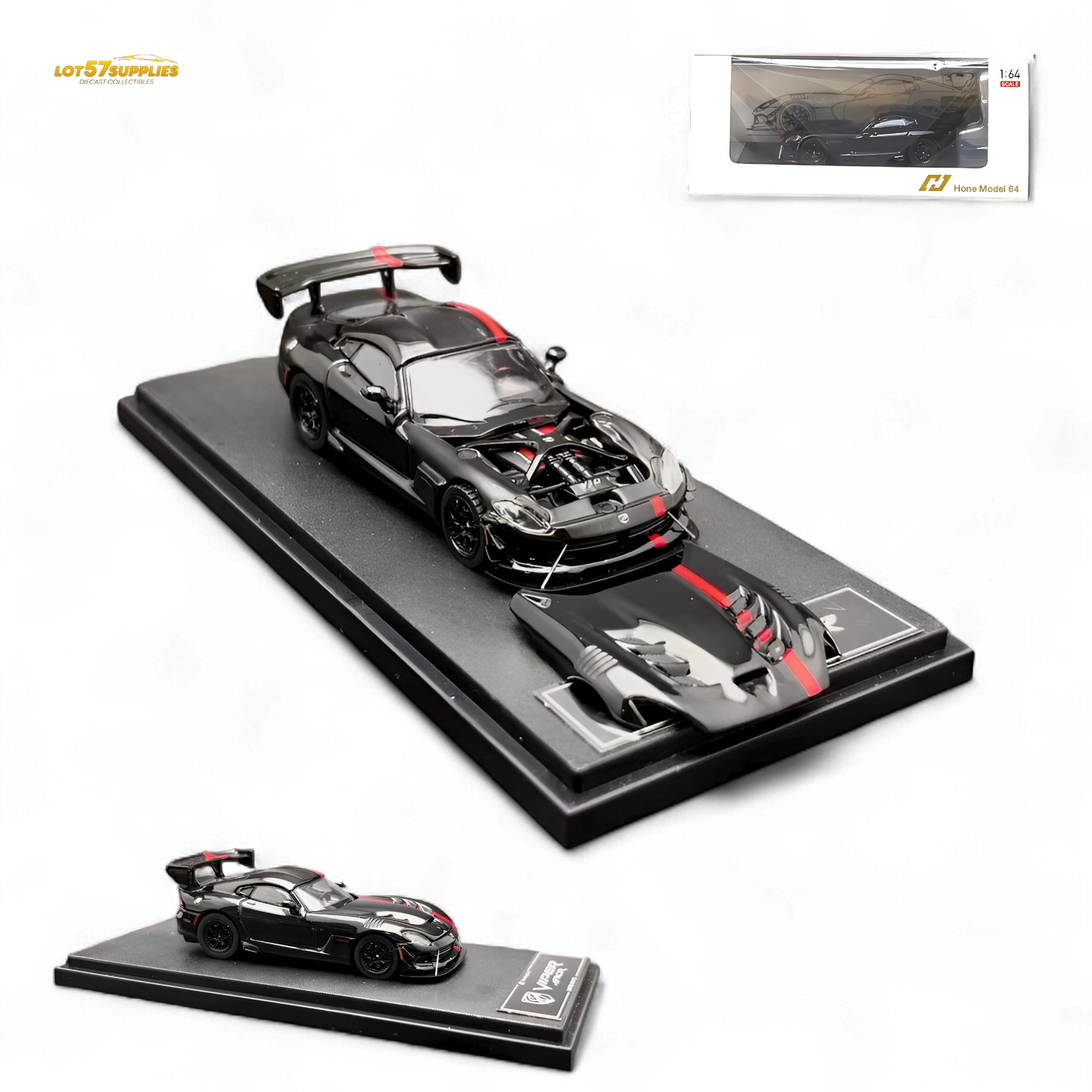 Hone Model Dodge VIPER ACR - Venom Black 1:64