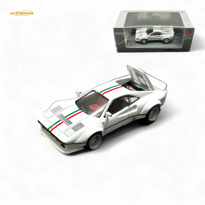 Hone Model 64 288GTO Wide-Body - Latte Art White 1:64