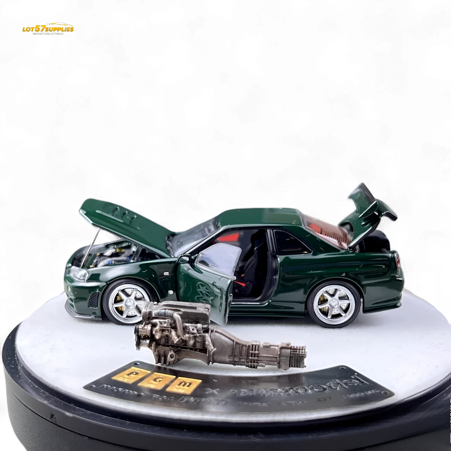 PGM Nissan GTR R34 Z-TUNE - British Green 1:64 Luxury Box 1:64