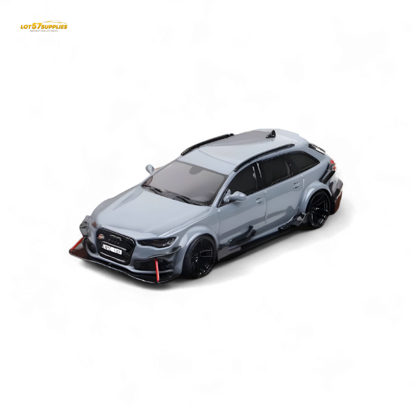 Qidian Model Audi RS6 Avant (C7) Crock Station wagon DTM Wide-Body Modified - Cement Grey 1/64