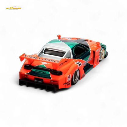 INNO64 Mazda RX-7 LBWK FD3S Orange/Green 1:64
