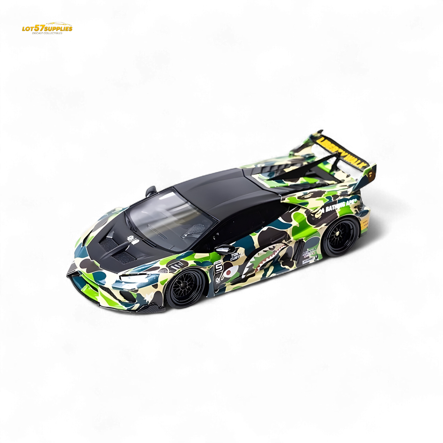 Flame Huracan LP610-4 LWBK WideBody Resin - CAMOUFLAGE 1:64