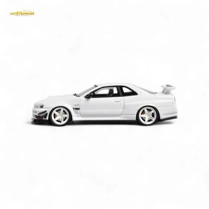 404ERROR Nissan Skyline GT-R R34 Customized White 1:64