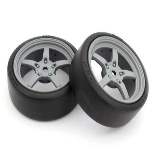 Kyosho FATH705GYD Premounted Drift Tire (5 Spoke Racing)(FZ02)(2)