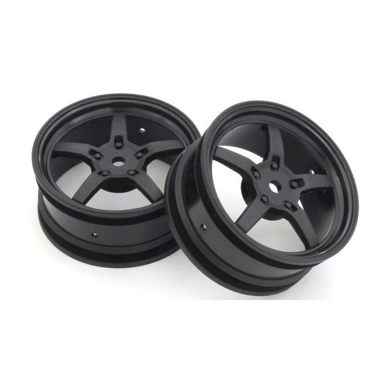 Kyosho FAH705BK 5-Spoke Racing Wheel (Black)(2pcs)