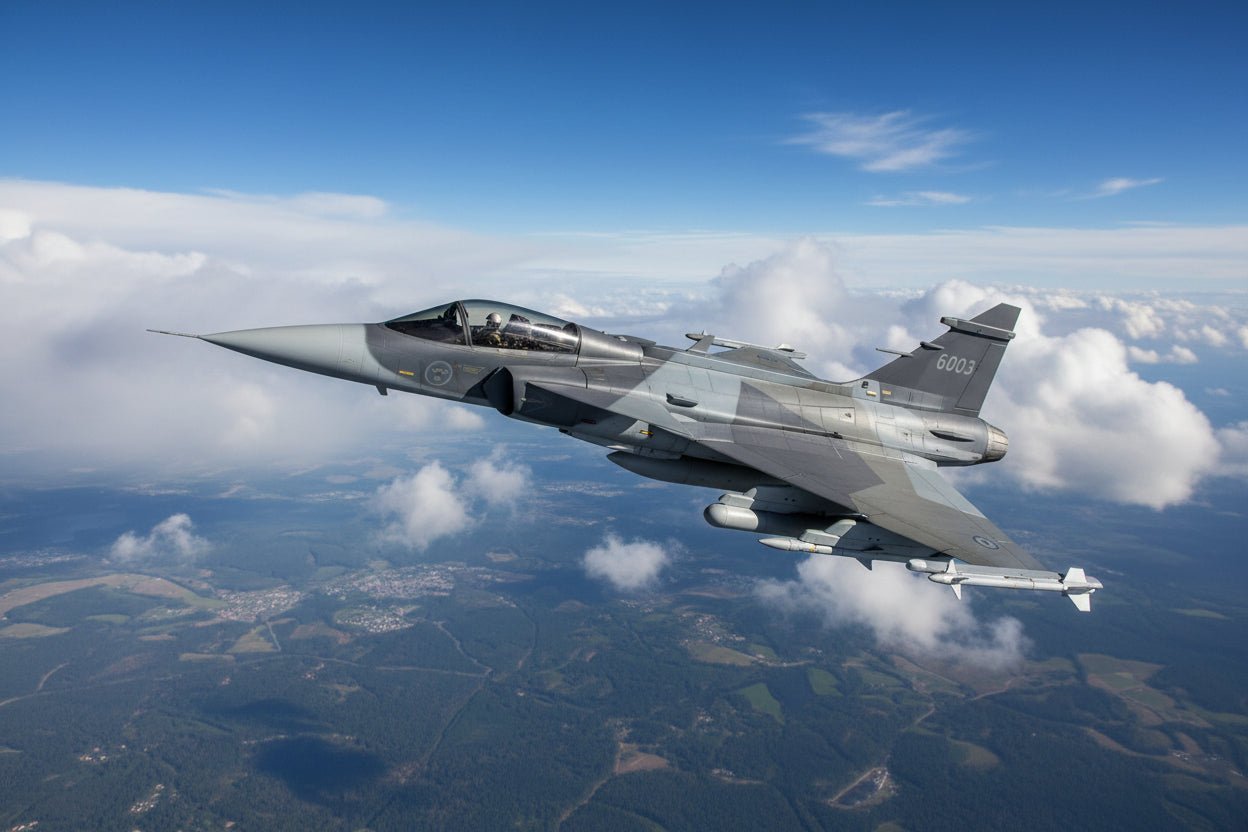 Saab JAS 39E Gripen Fighter Aircraft "6003 E-variant Pre-Production Test" (2023) Swedish Air Force 1/72 Diecast Model Airplane by Aviation 72  free shipping USA