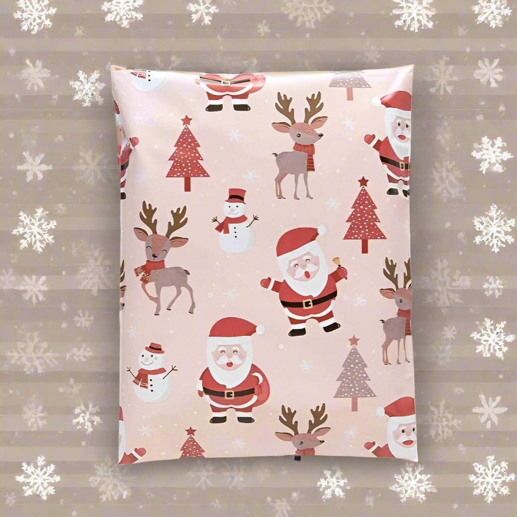 Santa Christmas Poly Mailers Size 14x17 Shipping Bags