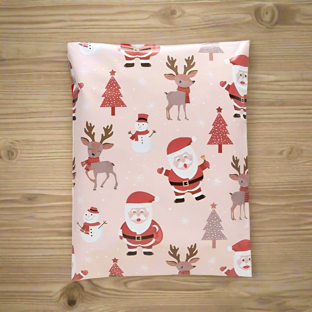 Santa Christmas Poly Mailers Size 14x17 Shipping Bags