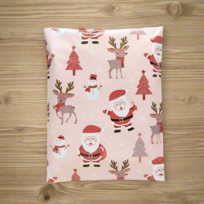 Santa Christmas Poly Mailers Size 14x17 Shipping Bags